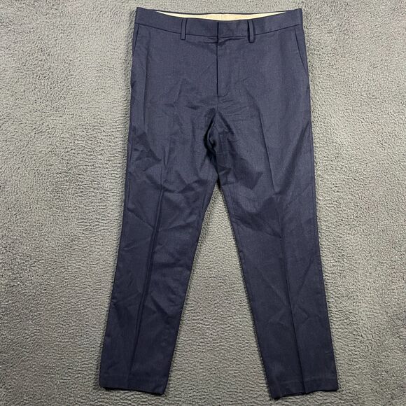 Banana Republic Pants Mens 34x32 (Fits 36x30) Blue Tapered Fit VBC Wool Flannel - Picture 1 of 13